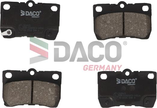 DACO Germany 322015 - Тормозные колодки, дисковые, комплект unicars.by