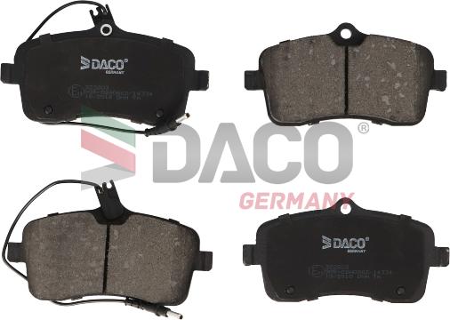 DACO Germany 322803 - Тормозные колодки, дисковые, комплект unicars.by