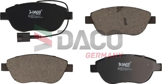 DACO Germany 322377 - Тормозные колодки, дисковые, комплект unicars.by