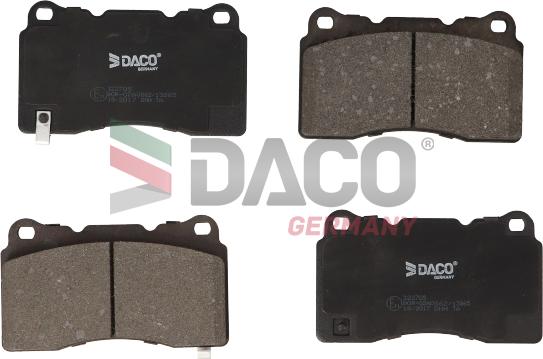 DACO Germany 322705 - Тормозные колодки, дисковые, комплект unicars.by