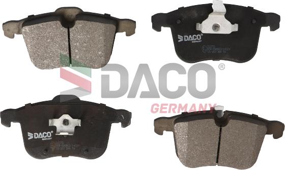 DACO Germany 322721 - Тормозные колодки, дисковые, комплект unicars.by