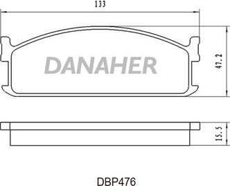 Danaher DBP476 - Тормозные колодки, дисковые, комплект unicars.by