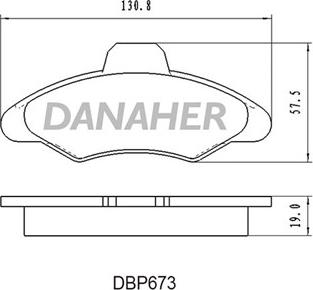 Danaher DBP673 - Тормозные колодки, дисковые, комплект unicars.by