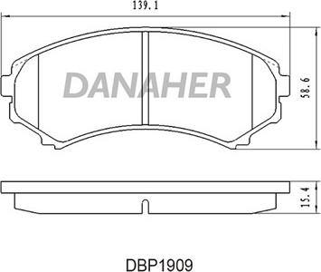 BENDIX DB1385 - Тормозные колодки, дисковые, комплект unicars.by