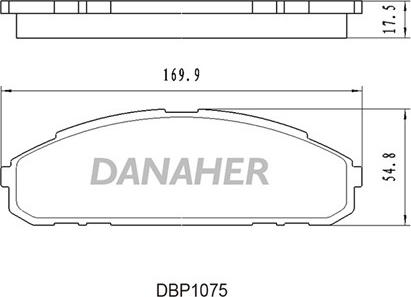 Danaher DBP1075 - Тормозные колодки, дисковые, комплект unicars.by