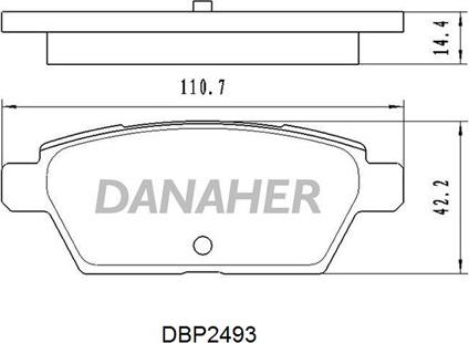 Danaher DBP2493 - Тормозные колодки, дисковые, комплект unicars.by