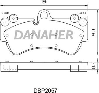 Dynamatrix DBP1625 - Тормозные колодки, дисковые, комплект unicars.by