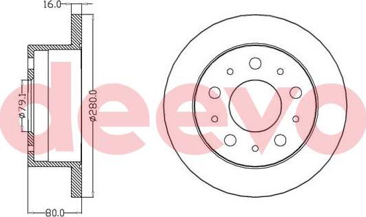 DEEVO BD19380 - Тормозной диск unicars.by