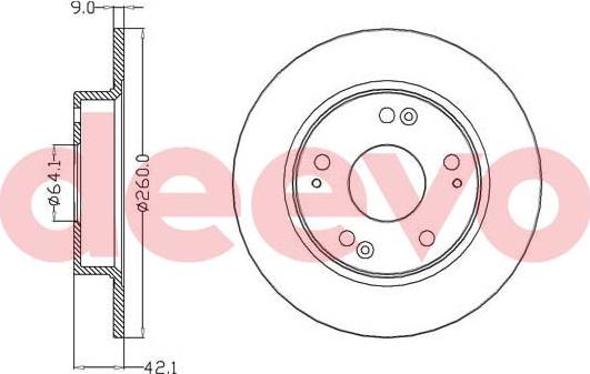 DEEVO BD19780 - Тормозной диск unicars.by