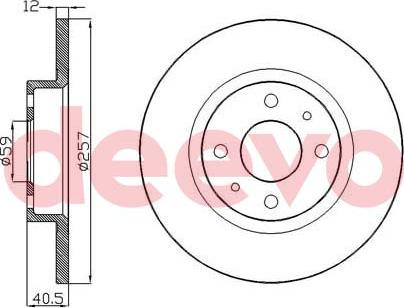 DEEVO BD14820 - Тормозной диск unicars.by