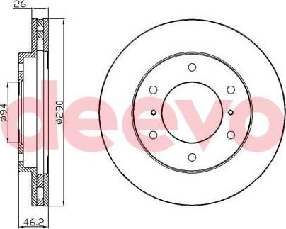 DEEVO BD14720 - Тормозной диск unicars.by