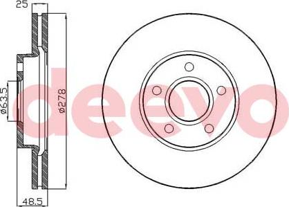 DEEVO BD15920 - Тормозной диск unicars.by