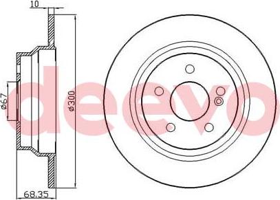 DEEVO BD15600 - Тормозной диск unicars.by