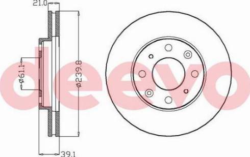 DEEVO BD15300 - Тормозной диск unicars.by