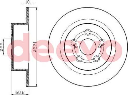 DEEVO BD16960 - Тормозной диск unicars.by