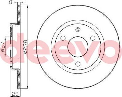 DEEVO BD16560 - Тормозной диск unicars.by