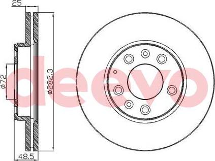 DEEVO BD16140 - Тормозной диск unicars.by