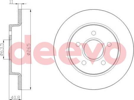 DEEVO BD16720 - Тормозной диск unicars.by