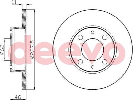 DEEVO BD10700 - Тормозной диск unicars.by