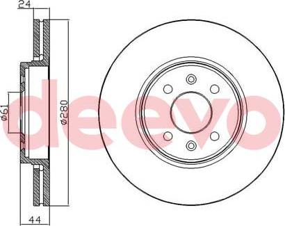 DEEVO BD11480 - Тормозной диск unicars.by