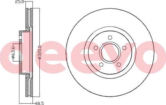 DEEVO BD18300 - Тормозной диск unicars.by