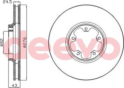 DEEVO BD13080 - Тормозной диск unicars.by