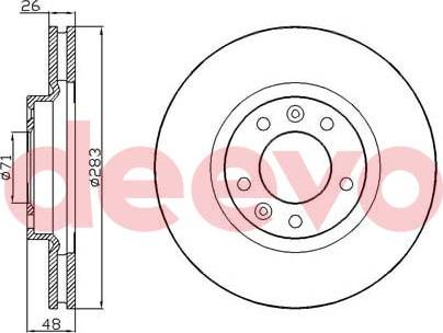 DEEVO BD17080 - Тормозной диск unicars.by