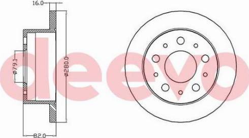 DEEVO BD17020 - Тормозной диск unicars.by