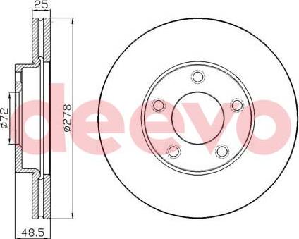 DEEVO BD17220 - Тормозной диск unicars.by