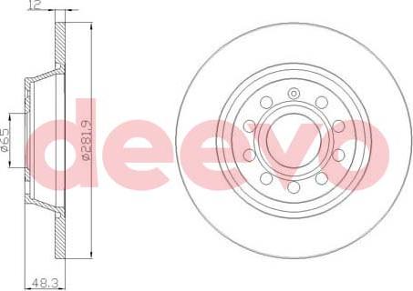 DEEVO BD17740 - Тормозной диск unicars.by