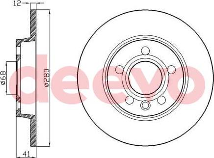 DEEVO BD34000 - Тормозной диск unicars.by