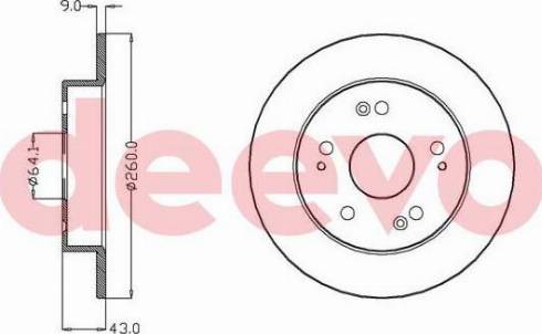 DEEVO BD34240 - Тормозной диск unicars.by