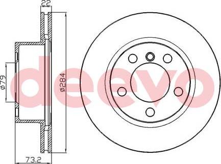 DEEVO BD35580 - Тормозной диск unicars.by