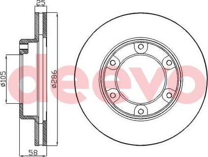 DEEVO BD30160 - Тормозной диск unicars.by