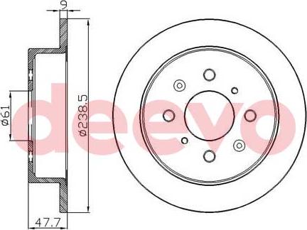 DEEVO BD31060 - Тормозной диск unicars.by