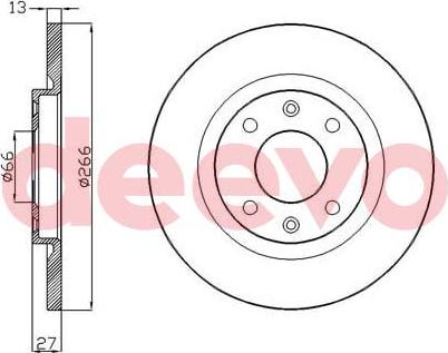 DEEVO BD33300 - Тормозной диск unicars.by