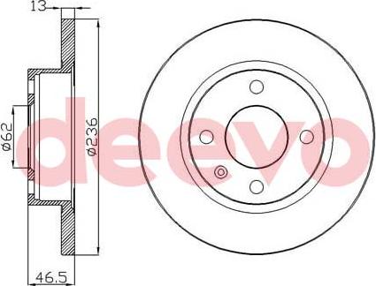 DEEVO BD32100 - Тормозной диск unicars.by