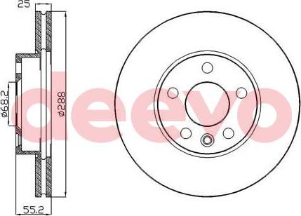 DEEVO BD32820 - Тормозной диск unicars.by