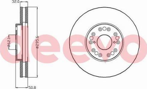 DEEVO BD29600 - Тормозной диск unicars.by