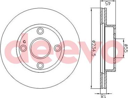 DEEVO BD29100 - Тормозной диск unicars.by