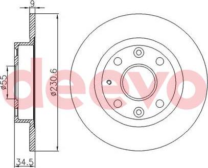 DEEVO BD29120 - Тормозной диск unicars.by