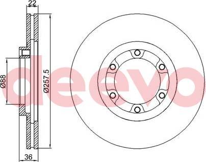 DEEVO BD25660 - Тормозной диск unicars.by