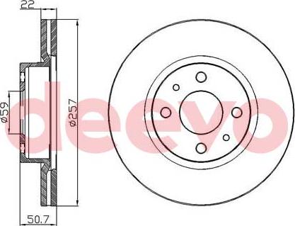 DEEVO BD25780 - Тормозной диск unicars.by