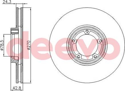 DEEVO BD26800 - Тормозной диск unicars.by