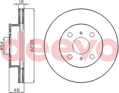 DEEVO BD26340 - Тормозной диск unicars.by