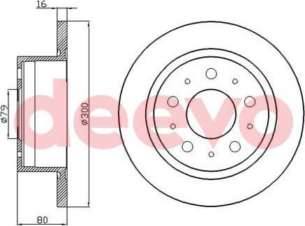 DEEVO BD20860 - Тормозной диск unicars.by