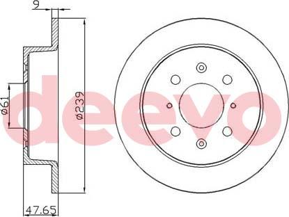 DEEVO BD20340 - Тормозной диск unicars.by