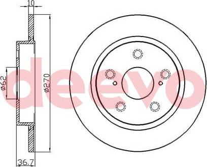 DEEVO BD21440 - Тормозной диск unicars.by