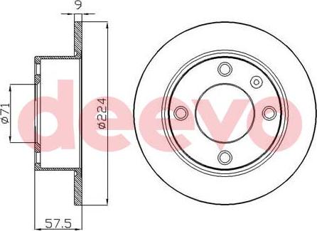 DEEVO BD28620 - Тормозной диск unicars.by