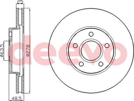 DEEVO BD23980 - Тормозной диск unicars.by